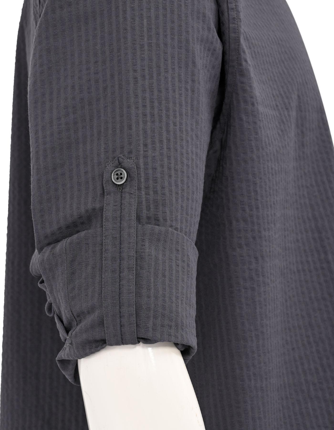 Stripe D Grey Tailored Smart Fit Shirt FS899-1SF-15.5