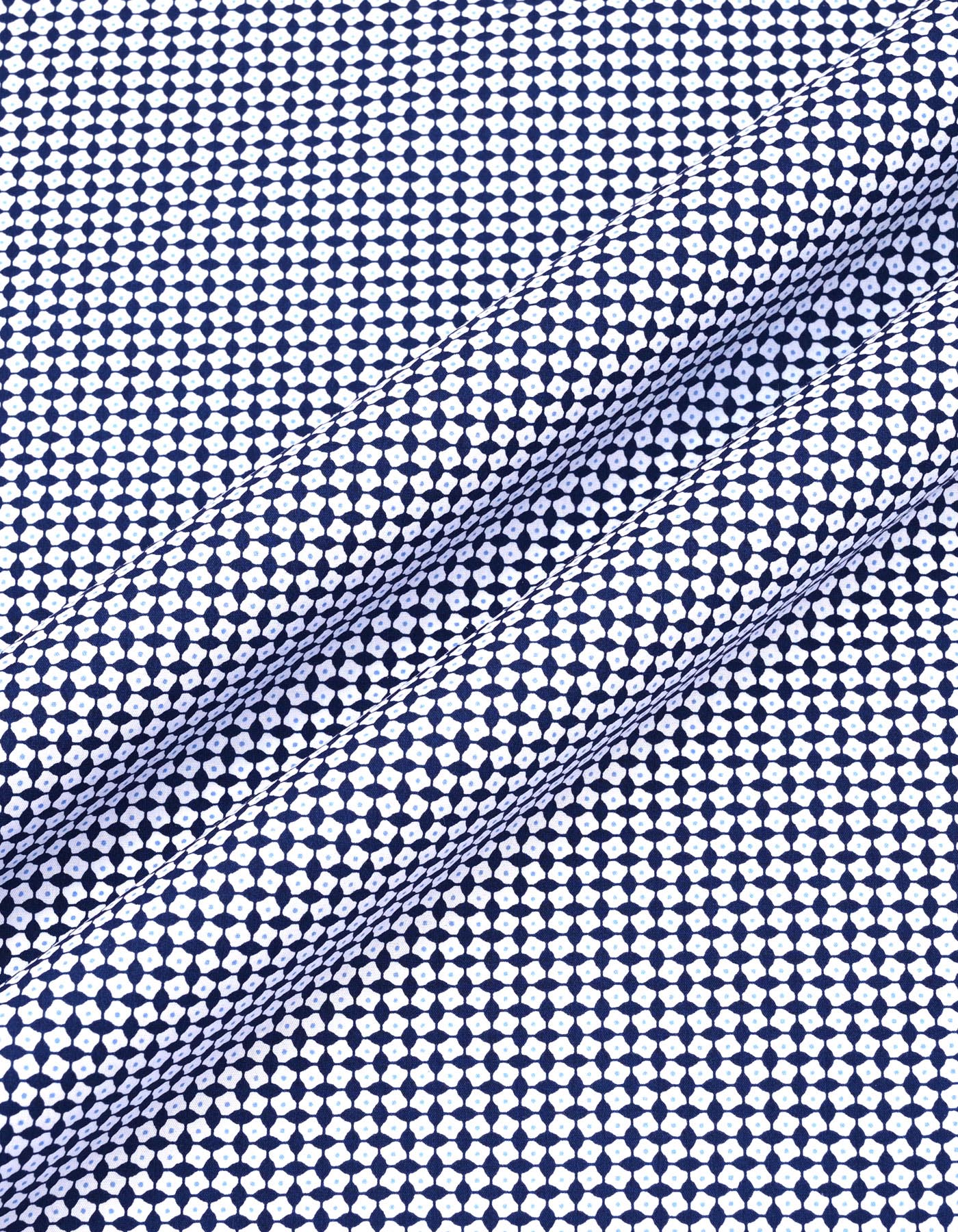 Printed Navy Tailored Smart Fit Shirt FS926SF-16