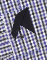Check Black/Purple Classic Fit Shirt FS968RF-16.5