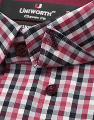 Check Black/Red Classic Fit Shirt FS969RF-15.5