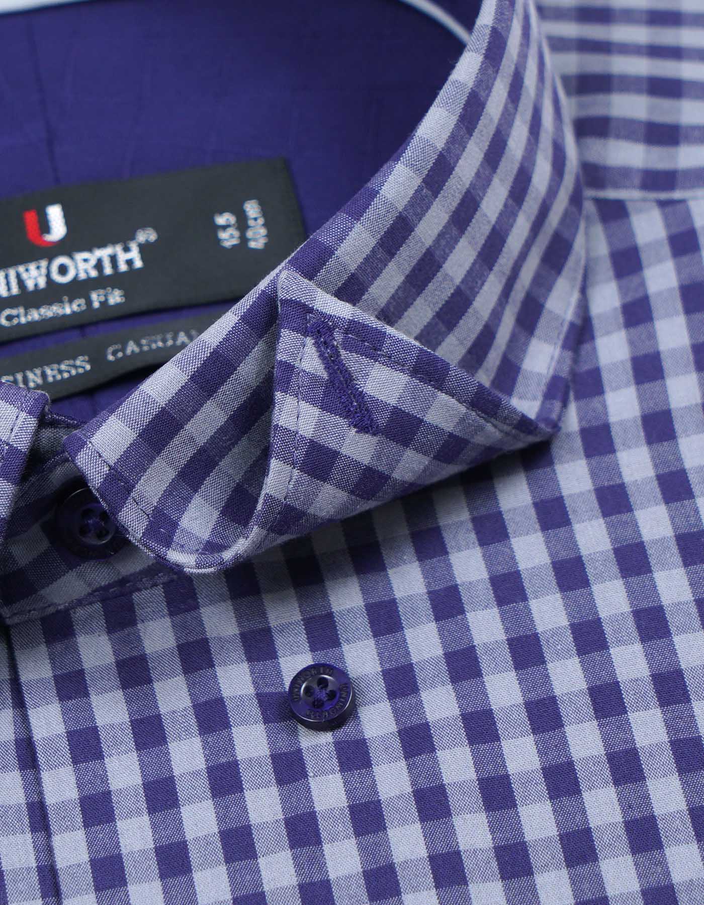 Check Grey Classic Fit Shirt FS973RF-16