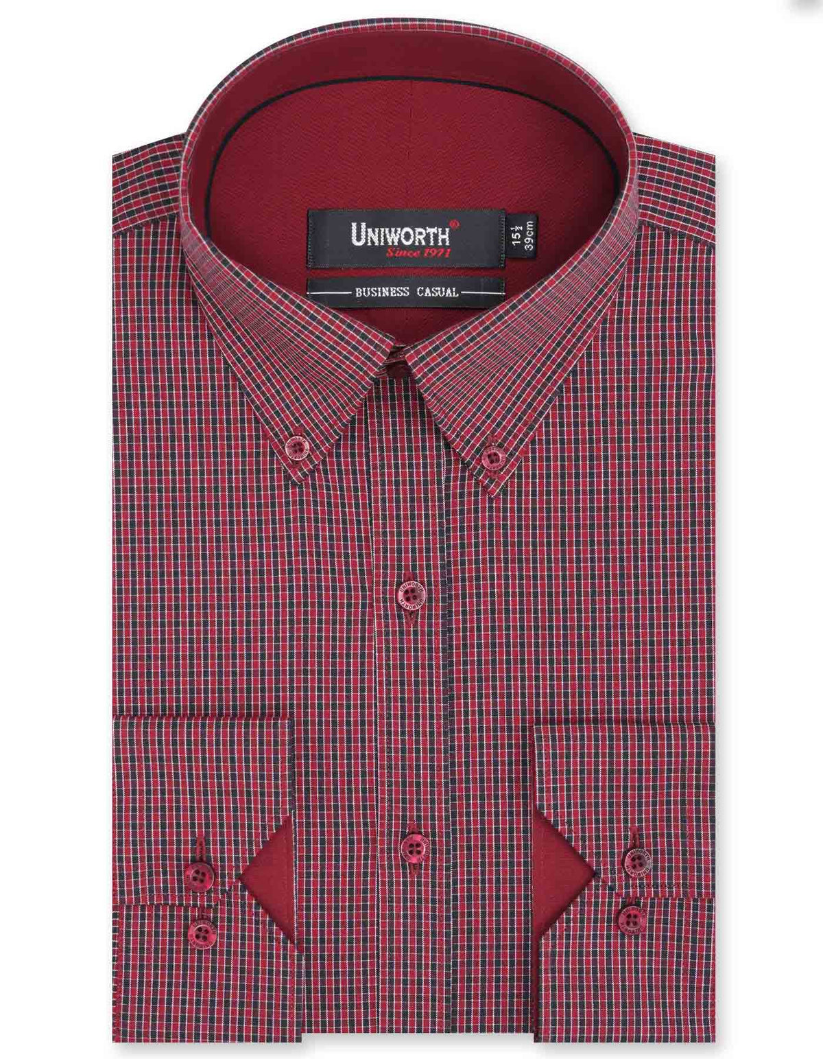 Check Black/Red Classic Fit Shirt FS984RF-14.5