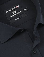 Formal Shirt Knit Black 15 FSK06RH Uni Black FSK06RH-15