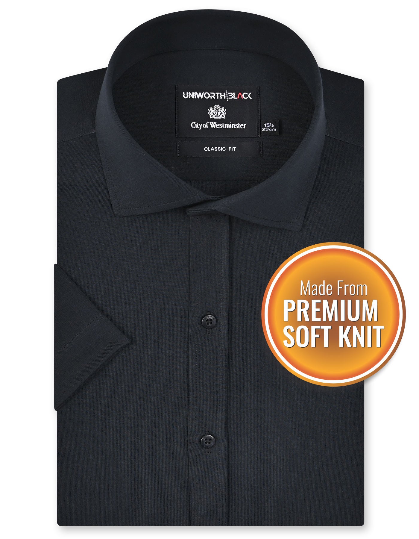 Formal Shirt Knit Black 14? FSK06RH Uni Black FSK06RH-14.5