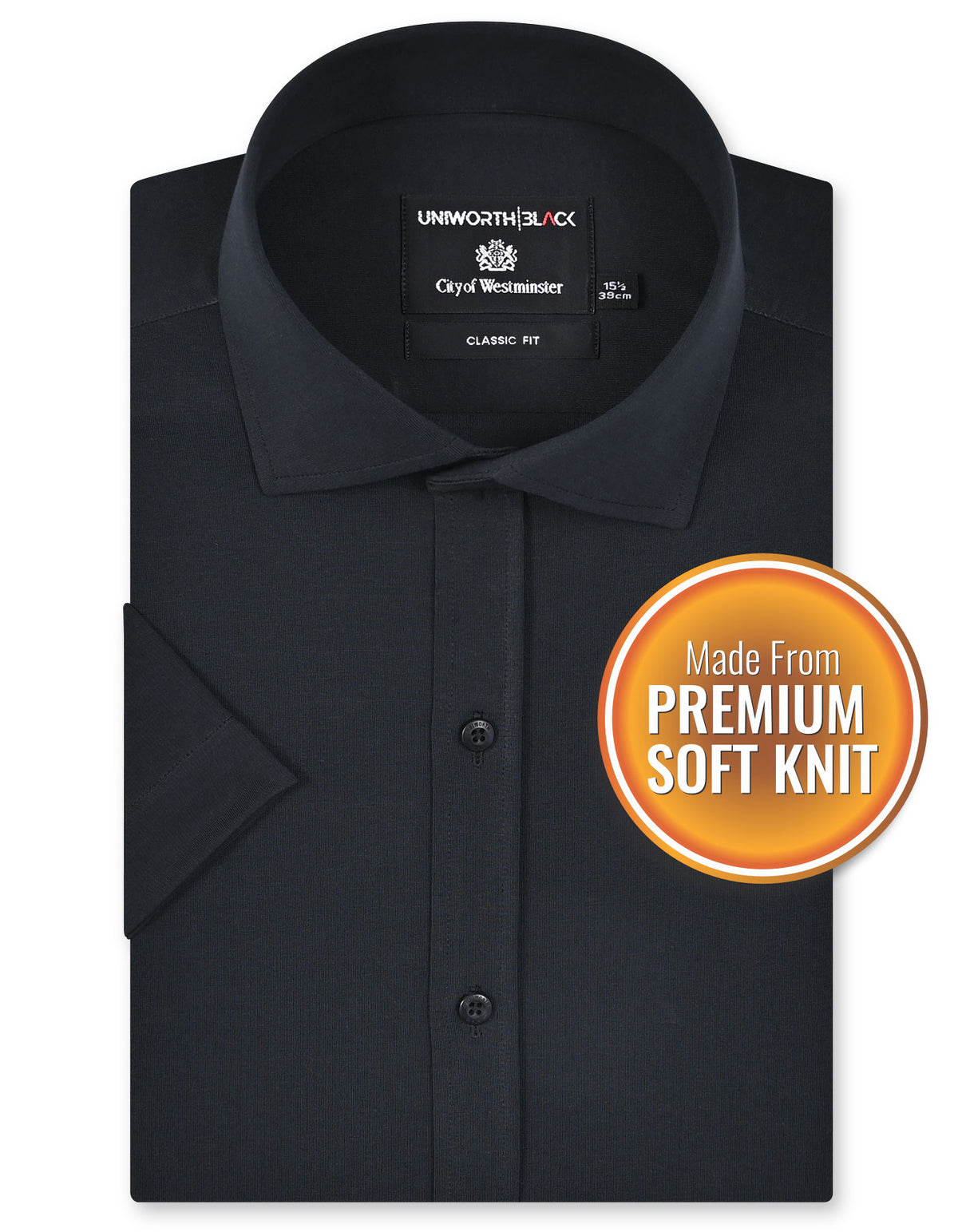 Formal Shirt Knit Black 14? FSK06RH Uni Black FSK06RH-14.5