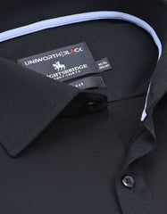 Plain Black Classic Fit Shirt FSK14RF-15