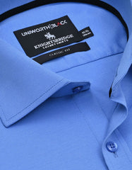 Plain Blue Classic Fit Shirt FSK15RF-15