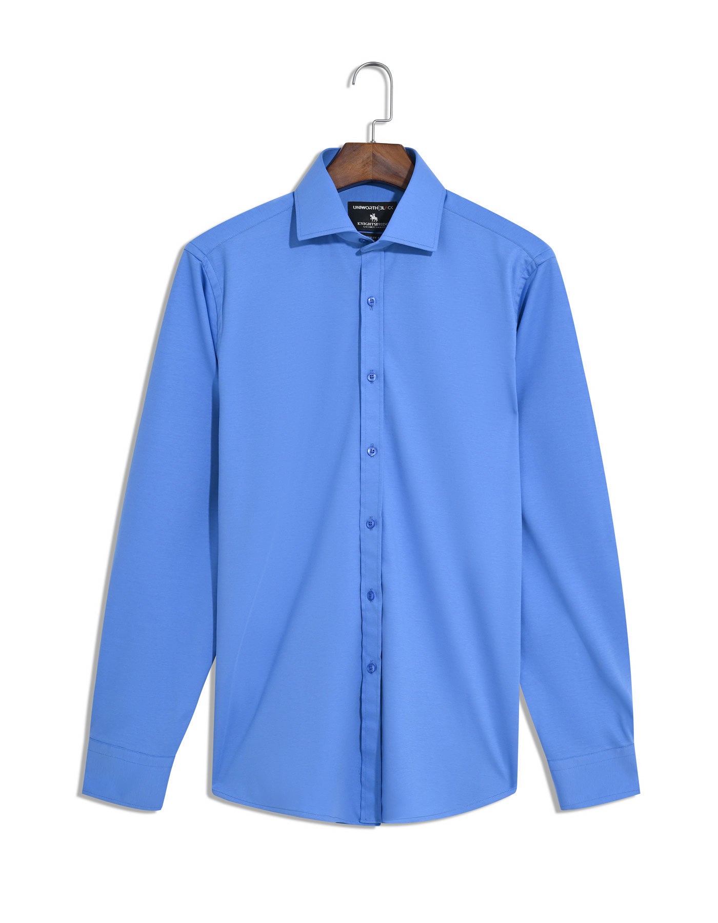 Plain Blue Tailored Smart Fit Shirt FSK15SF-15.5