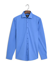 Plain Blue Tailored Smart Fit Shirt FSK15SF-15.5