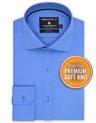 Plain Blue Tailored Smart Fit Shirt FSK15SF-14.5