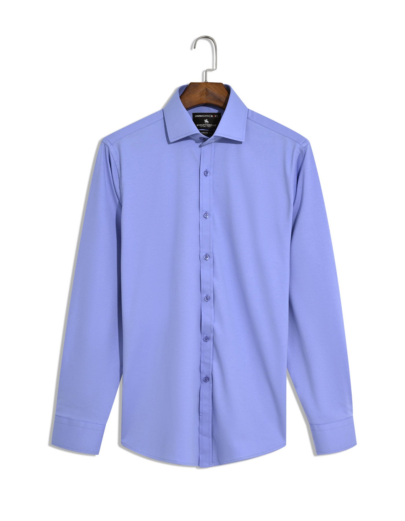 Plain L Purple Tailored Smart Fit Shirt FSK17SF-15.5