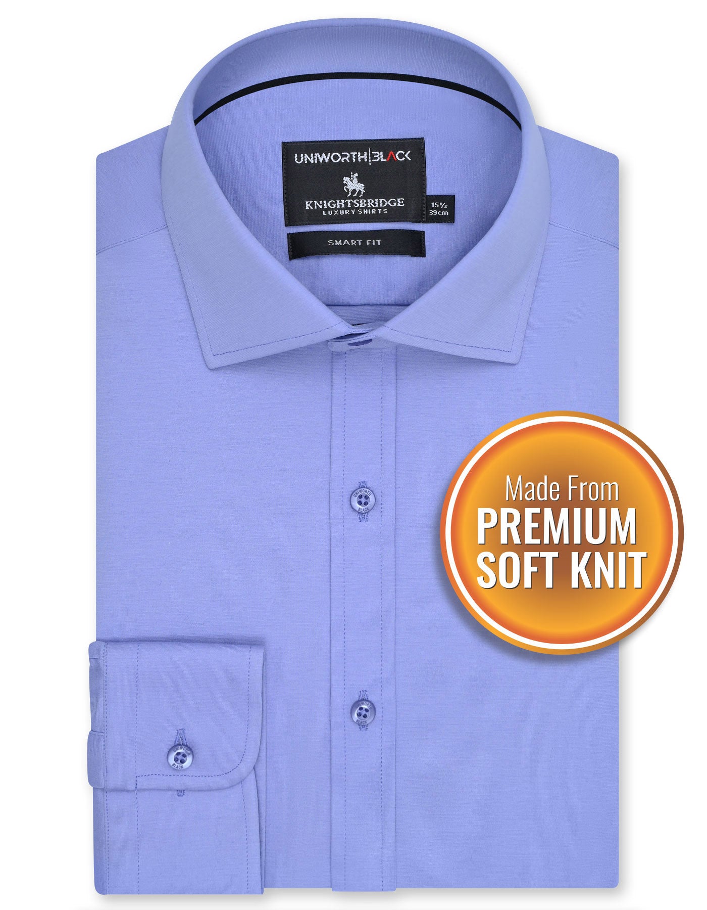 Plain L Purple Tailored Smart Fit Shirt FSK17SF-14.5