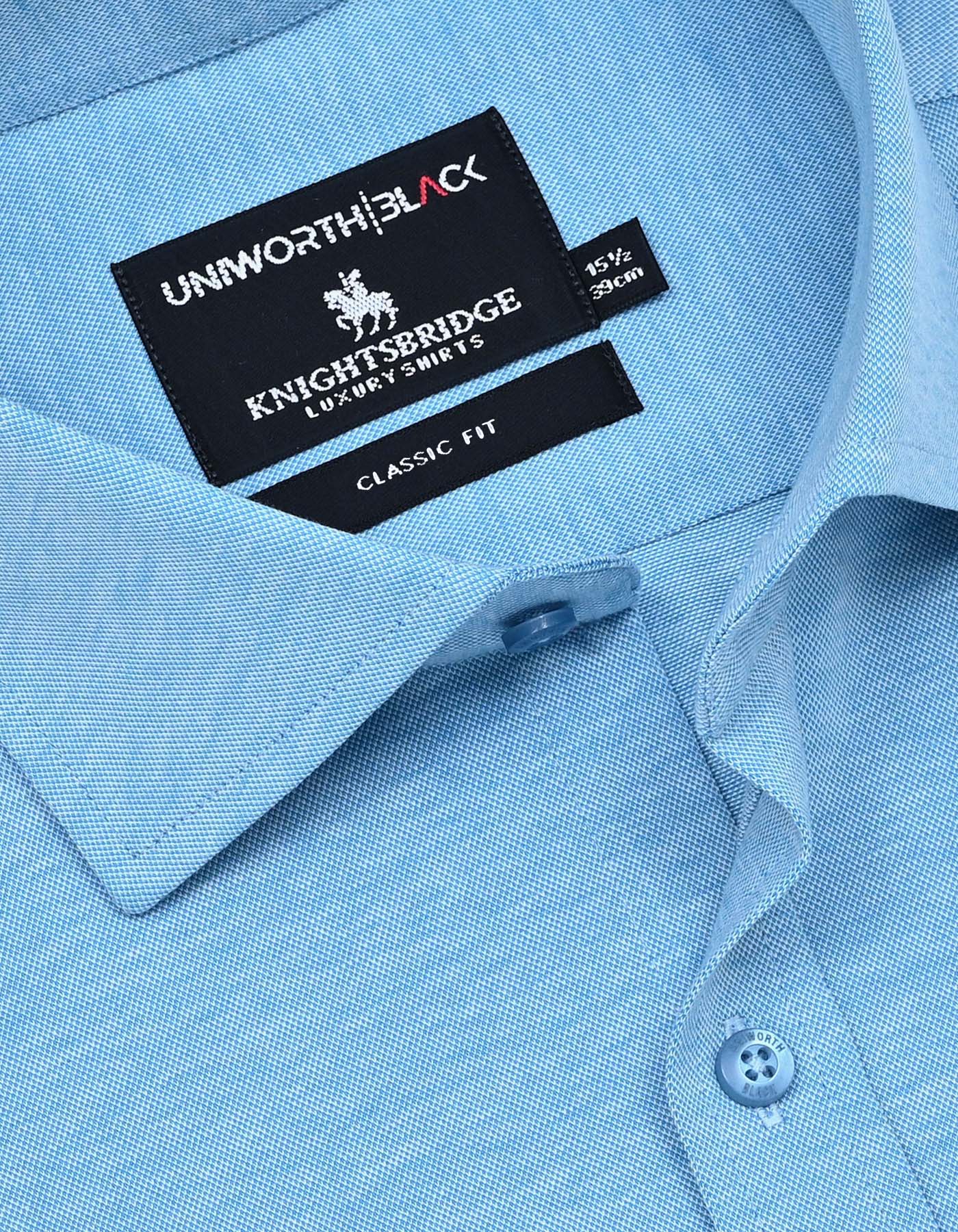 Plain Turquoise Classic Fit Shirt FSK39RH-15