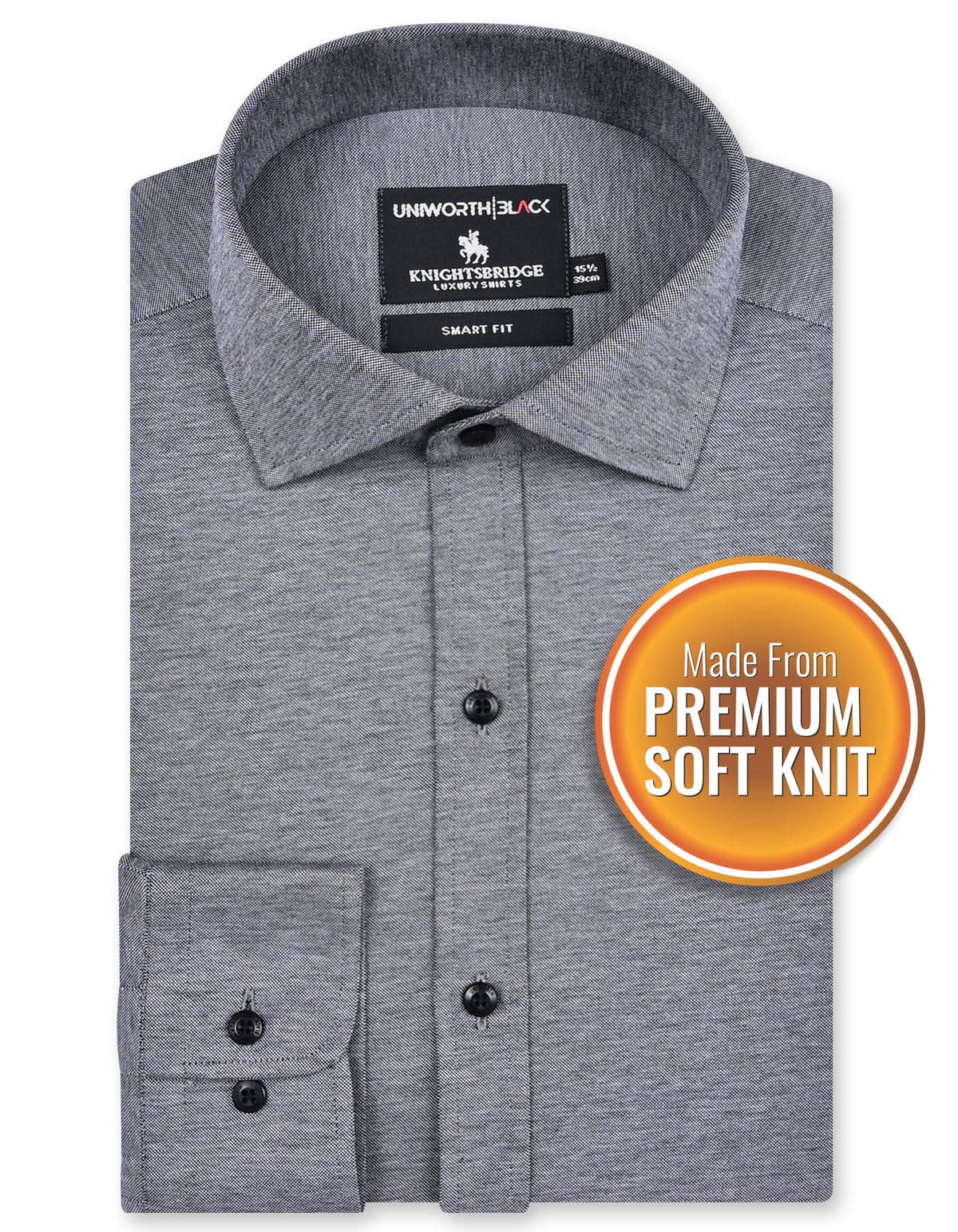 Formal Shirt Knit Grey 14? FSK42SF Uni Black FSK42SF-14.5