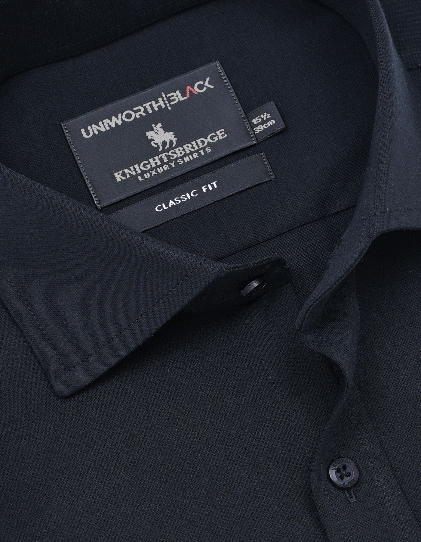 Formal Shirt Knit Black 15 FSK44RH Uni Black FSK44RH-15