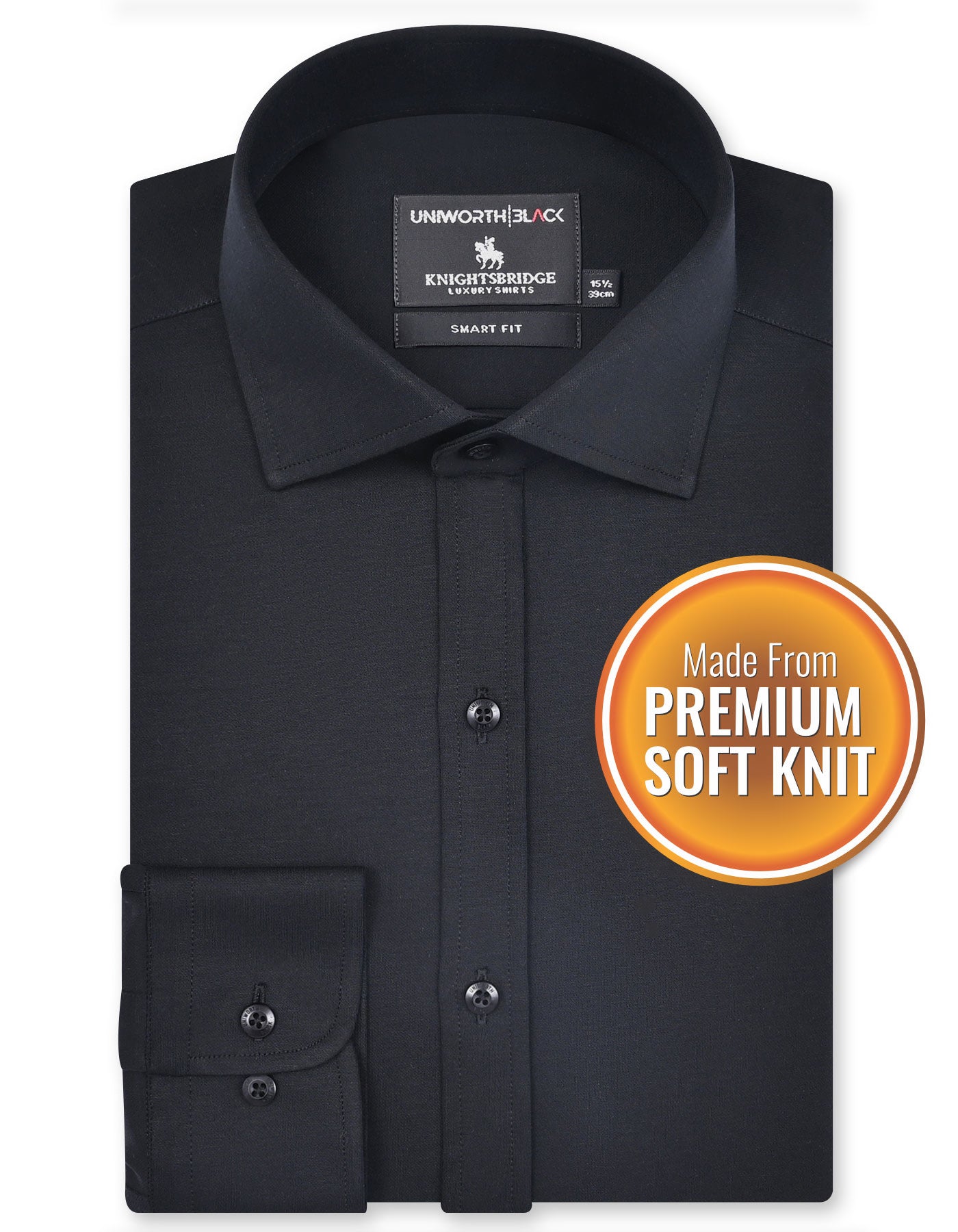 Formal Shirt Knit Black 14? FSK44SF Uni Black FSK44SF-14.5