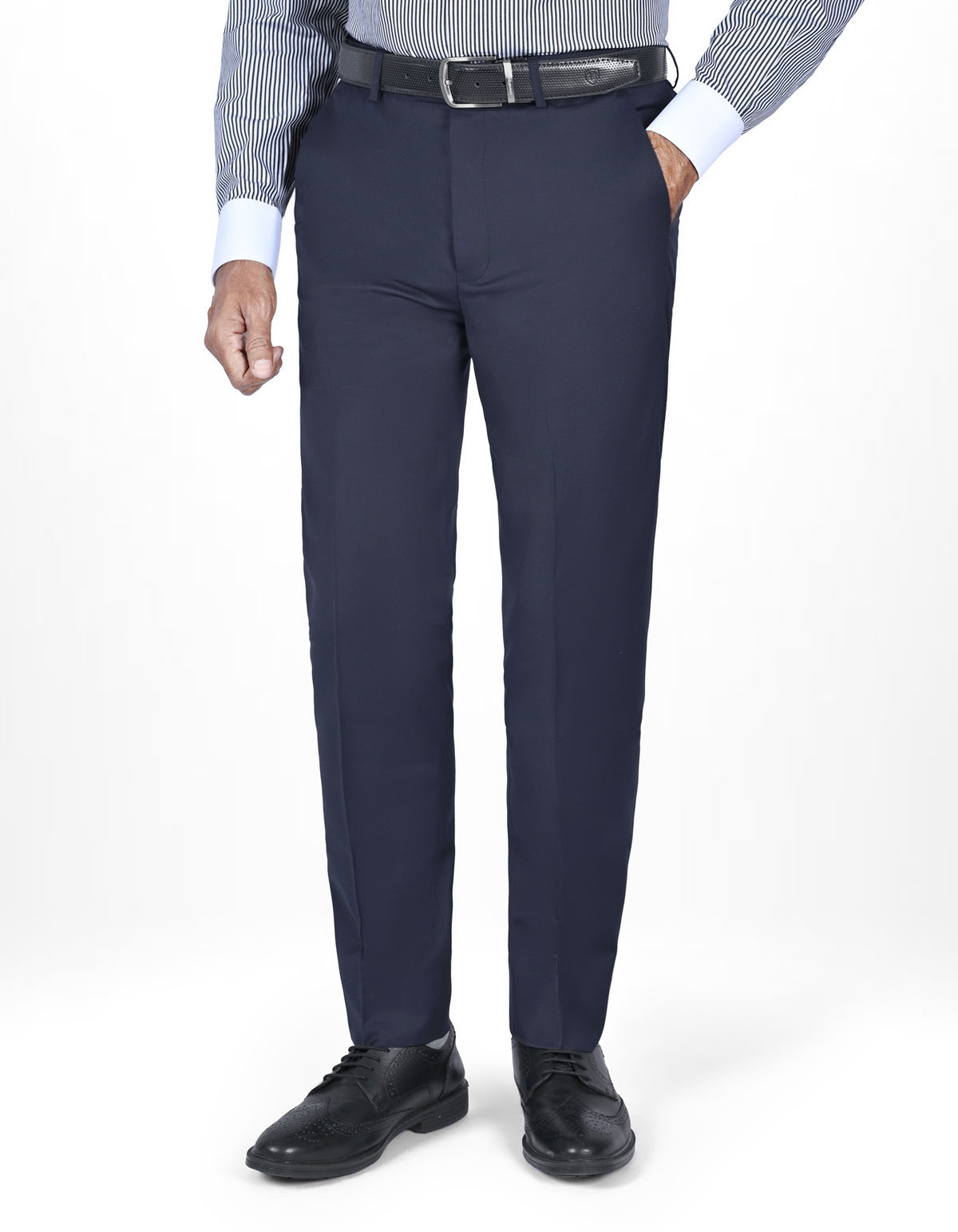 Navy Plain Formal Trouser Classic Fit FT2607-4C-30