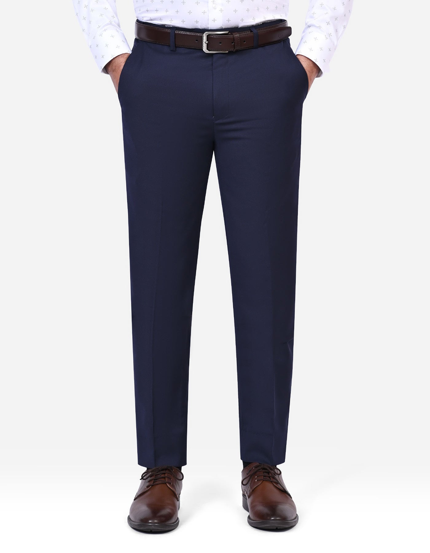 Navy Plain Formal Trouser Tailored Smart Fit FT2607-5S-30