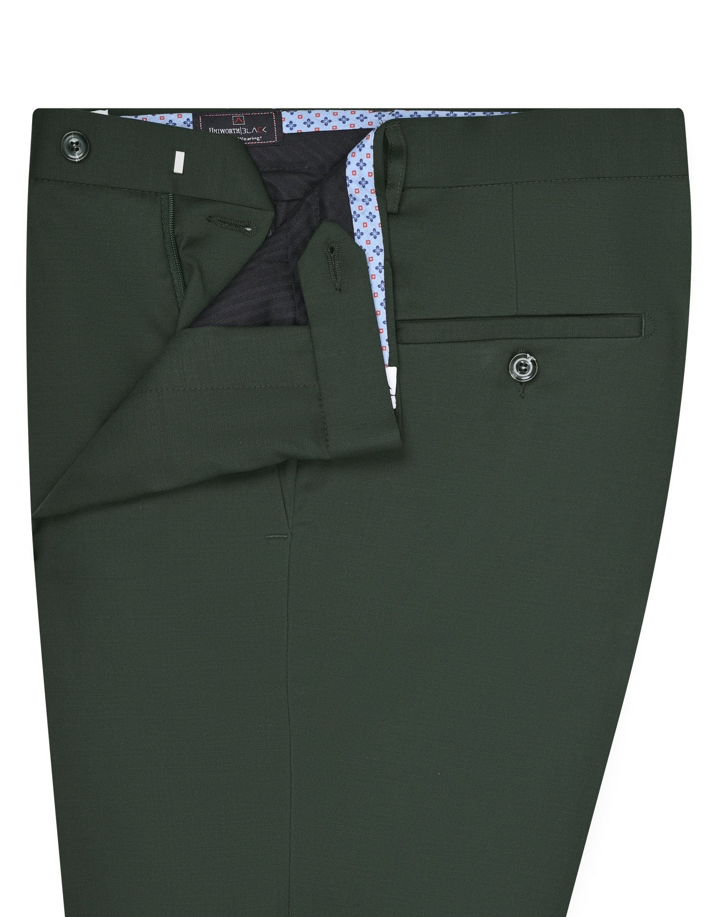 Green Plain Formal Trouser Tailored Smart Fit FT2608S-32