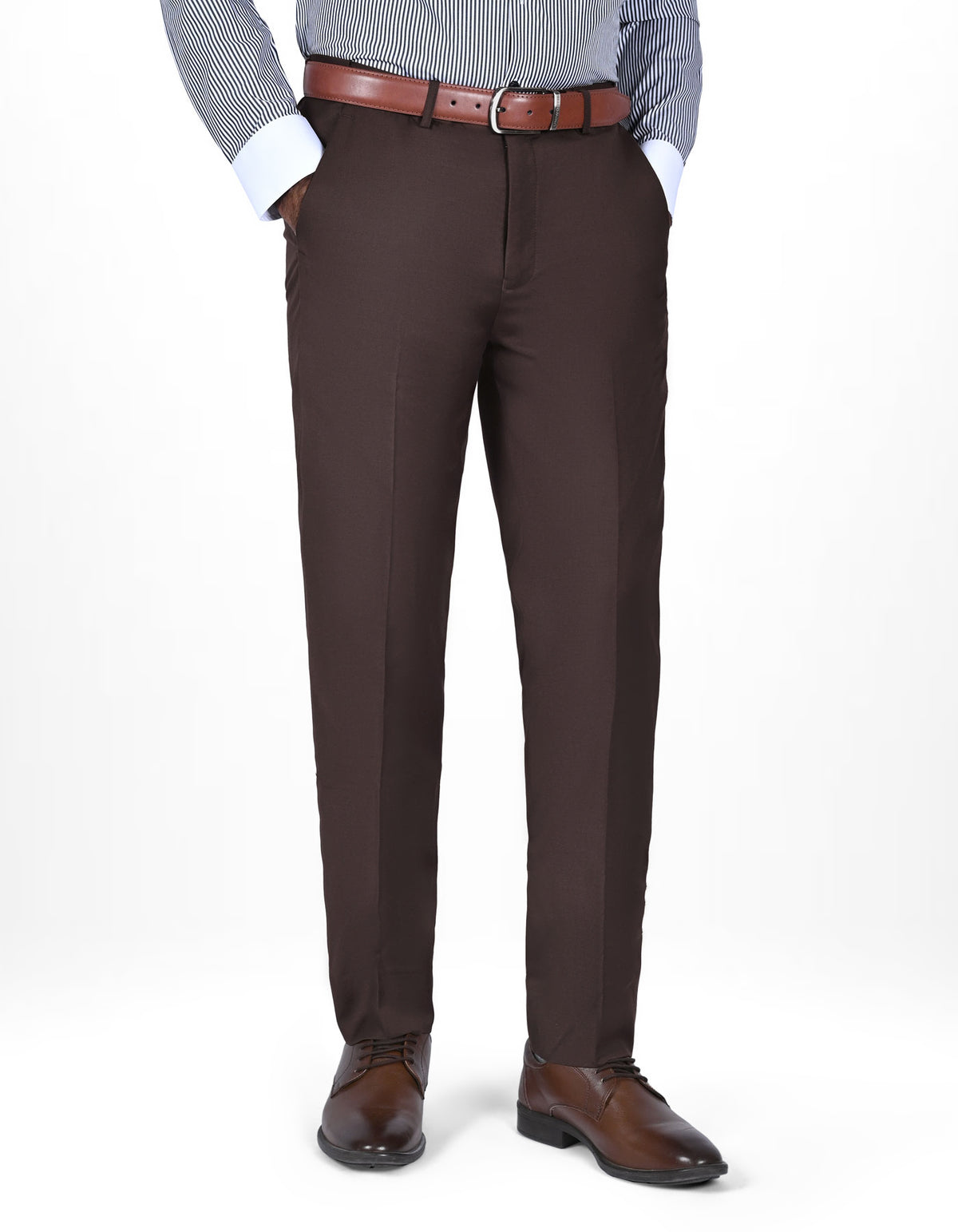 Chocolate Plain Formal Trouser Classic Fit FT2610-3C-30