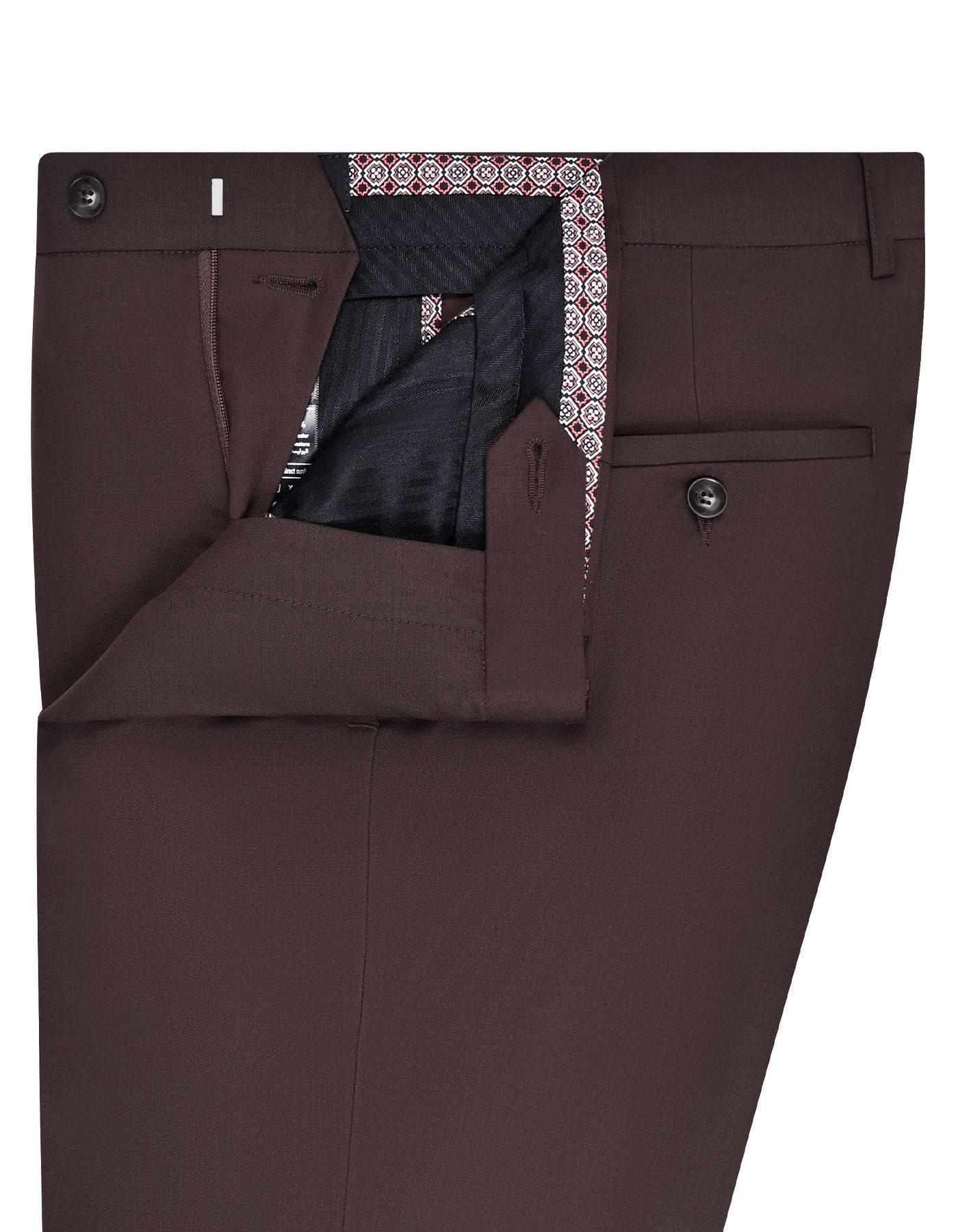 Chocolate Plain Formal Trouser Tailored Smart Fit FT2610-4S-32