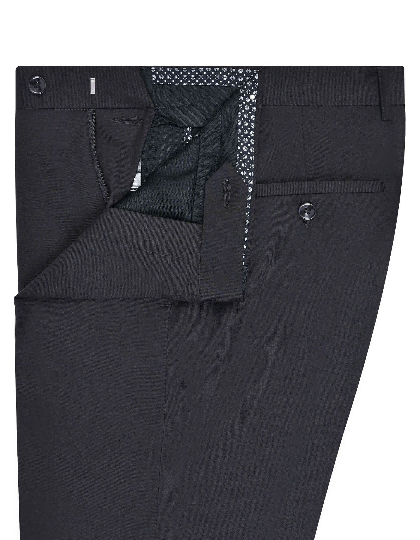 Black Plain Formal Trouser Tailored Smart Fit FT2612-4S-32