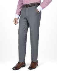 Grey Plain Formal Trouser Tailored Smart Fit FT2613-4S-30