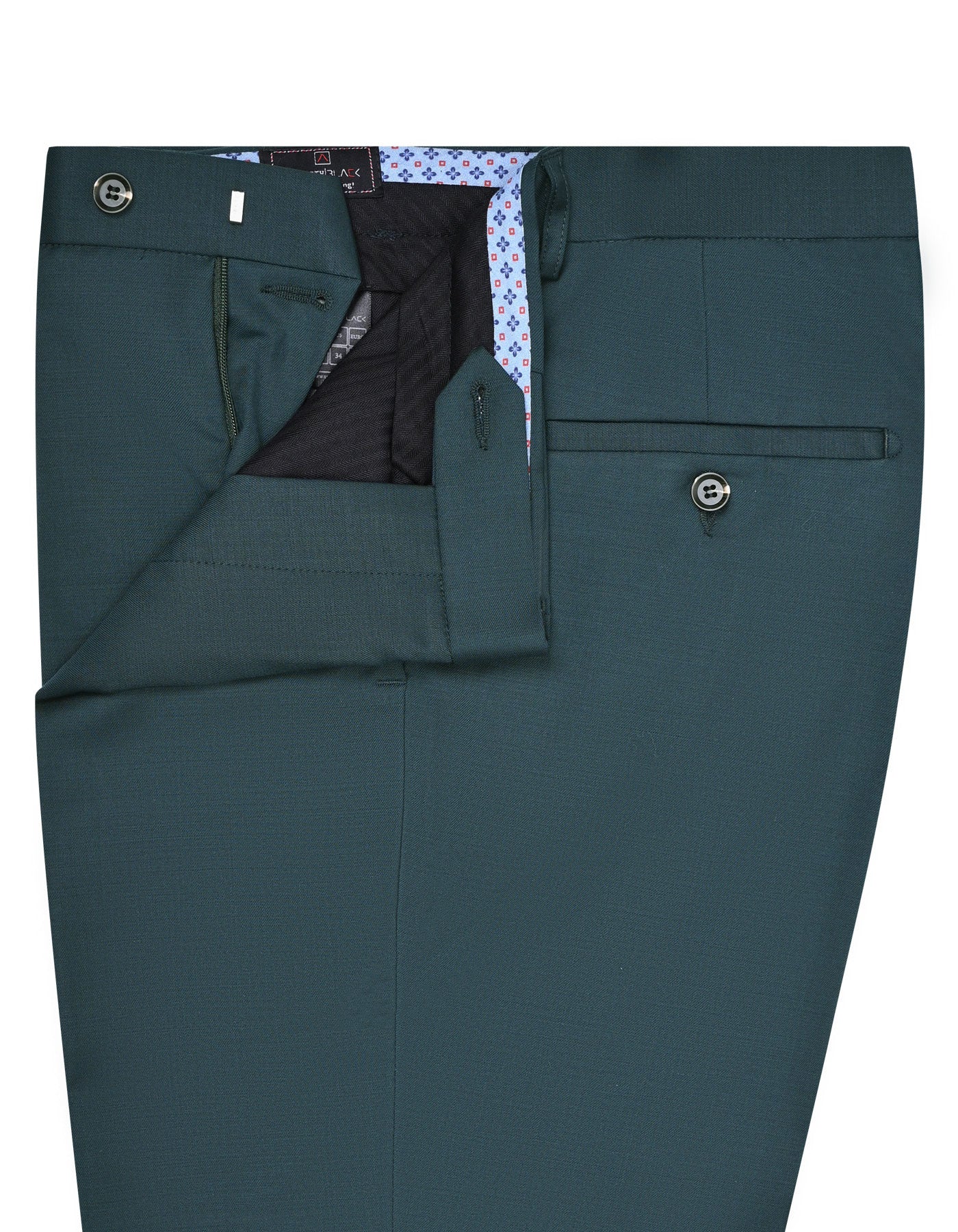 Teal Plain Formal Trouser Classic Fit FT2614C-32