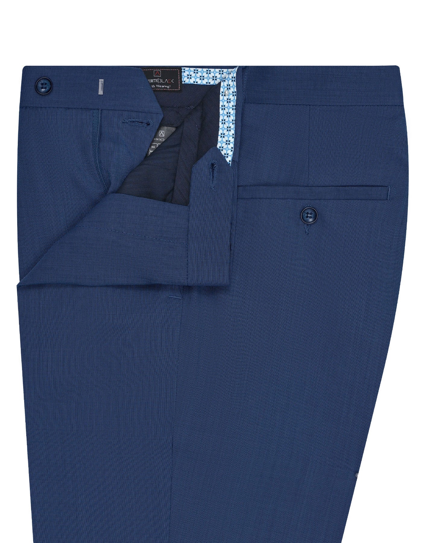 Blue Texture Formal Trouser Classic Fit FT2658C-32