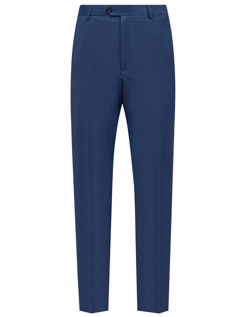 Blue Texture Classic Fit Formal Trouser