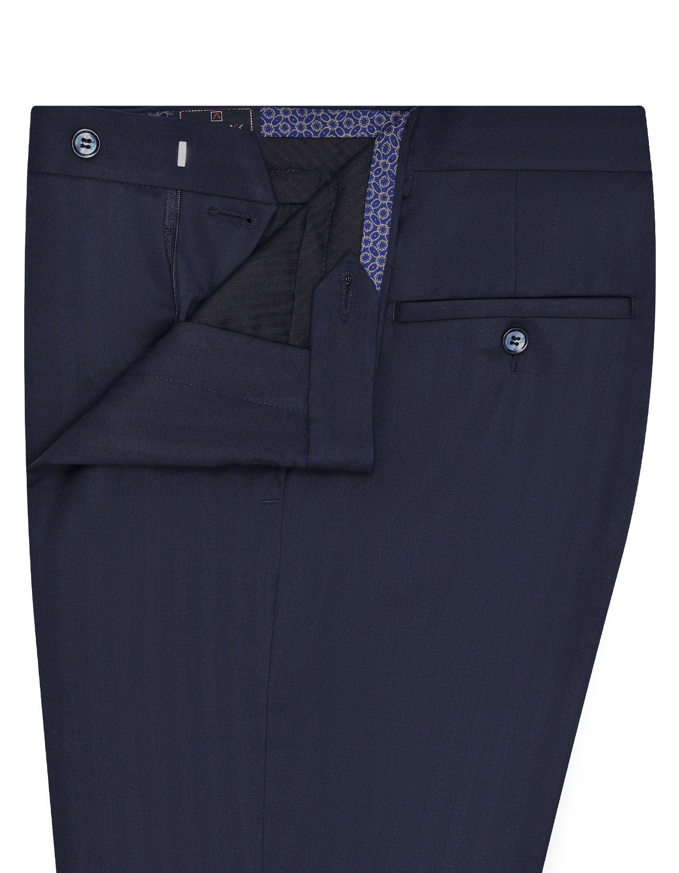 D Blue Texture Formal Trouser Tailored Smart Fit FT2659S-32
