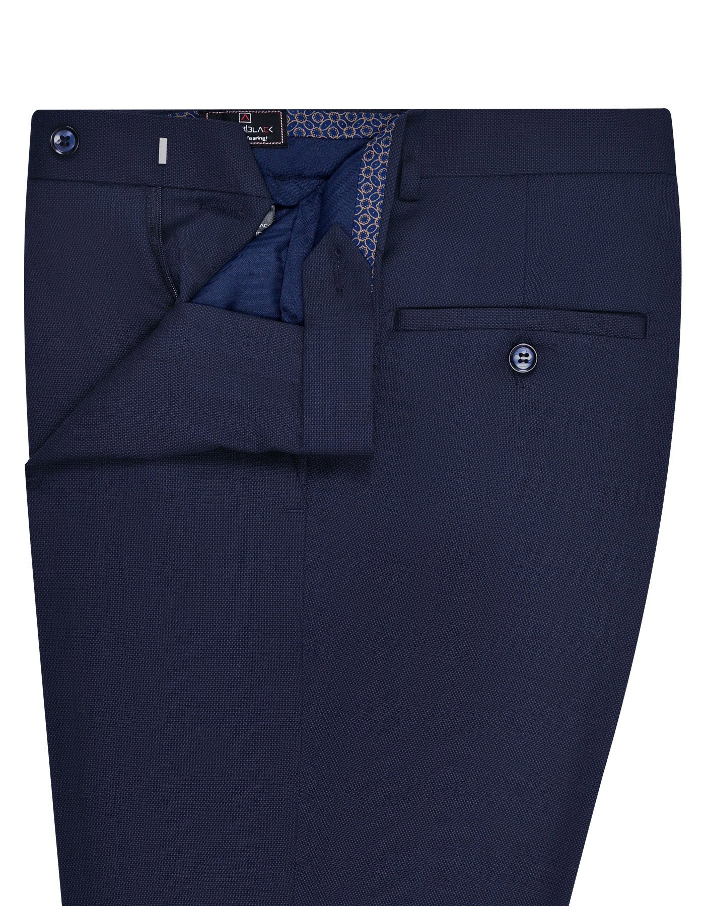 Navy Texture Formal Trouser Tailored Smart Fit FT2660S-32