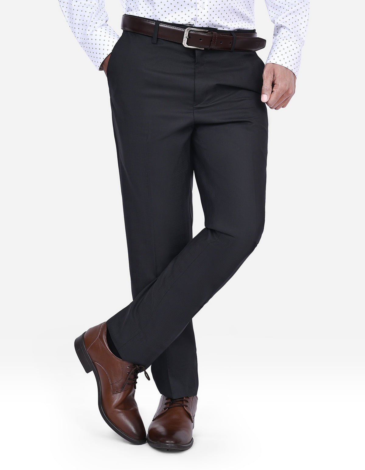 Black Check Formal Trouser Smart Fit FT2698C-30