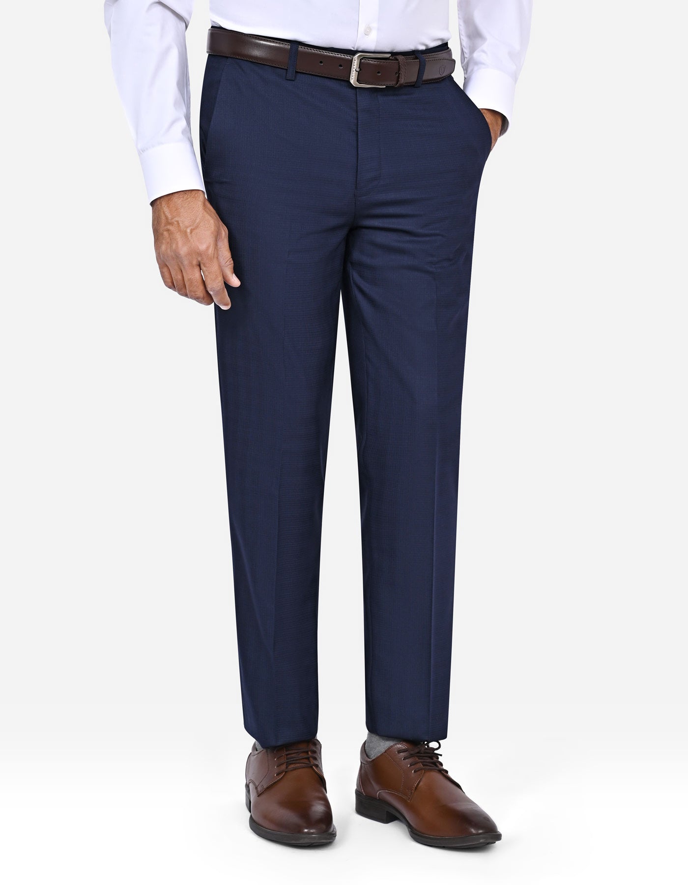 Navy Plain Formal Trouser Classic Fit FT2699-1C-30