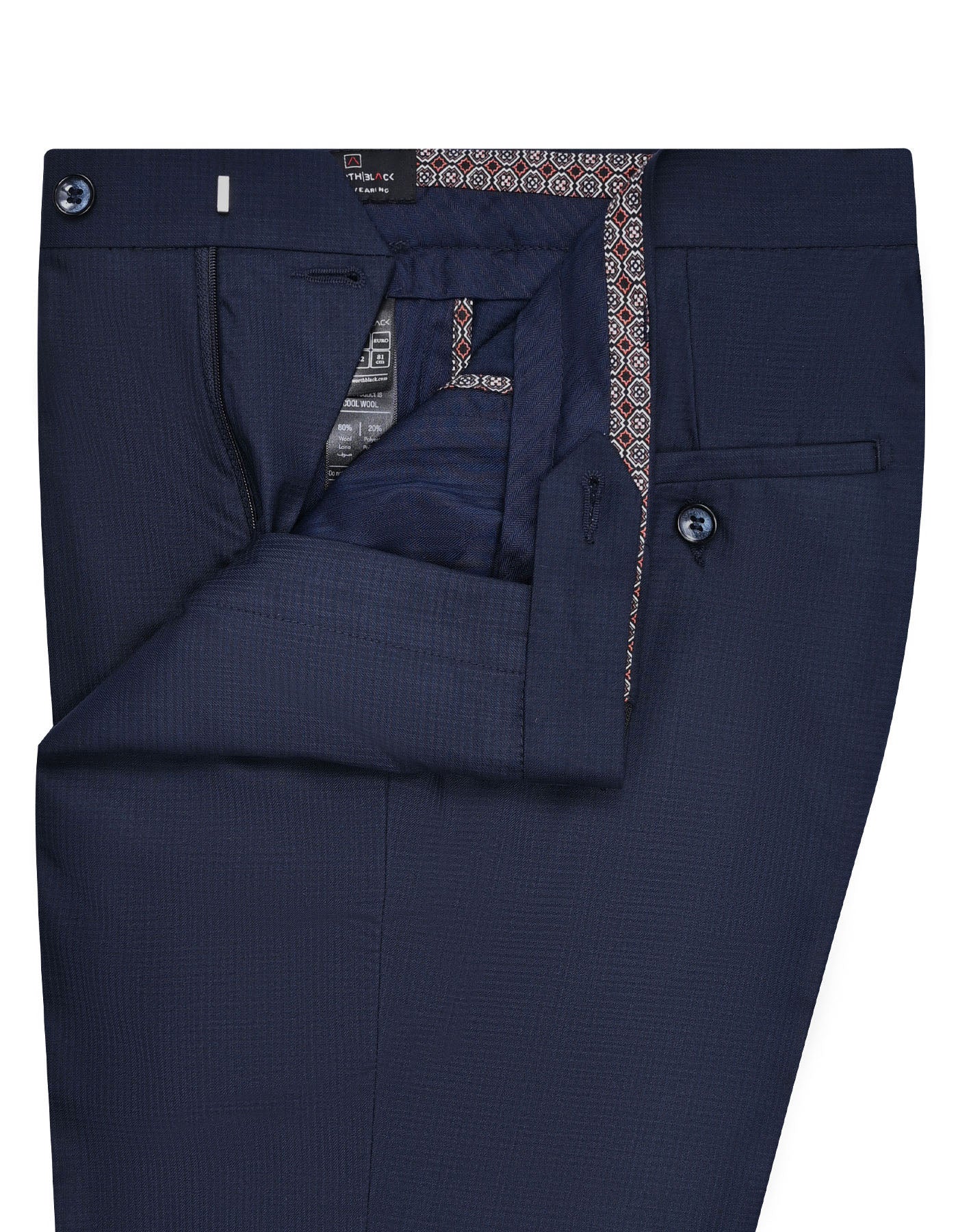 Navy Check Formal Trouser Smart Fit FT2699S-32