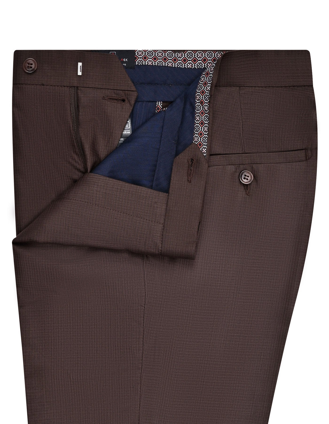 Chocolate Check Formal Trouser Smart Fit FT2700C-32