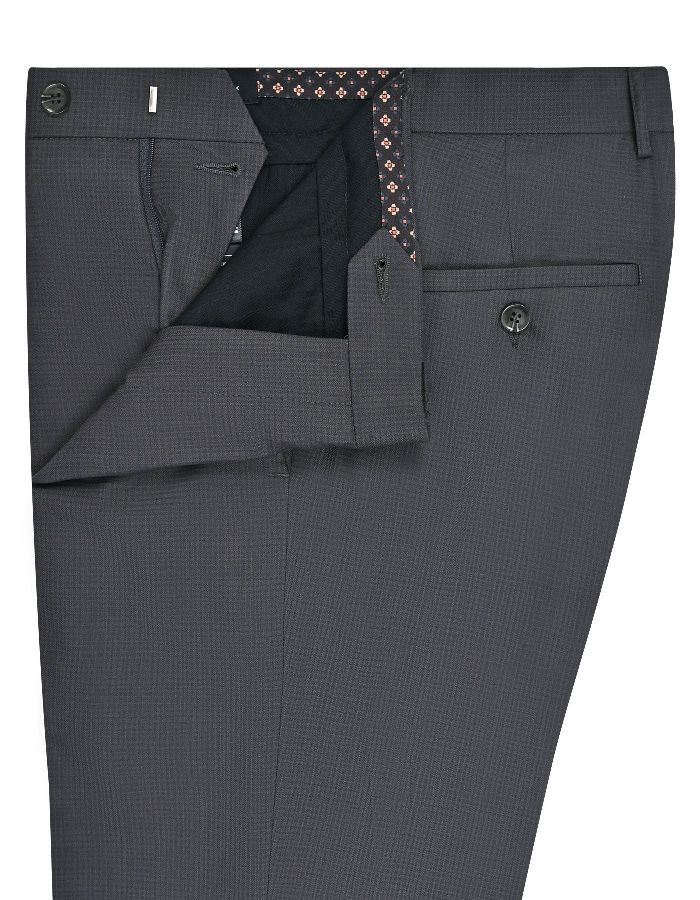 D Charcoal Plain Formal Trouser Smart Fit FT2701-1S-32