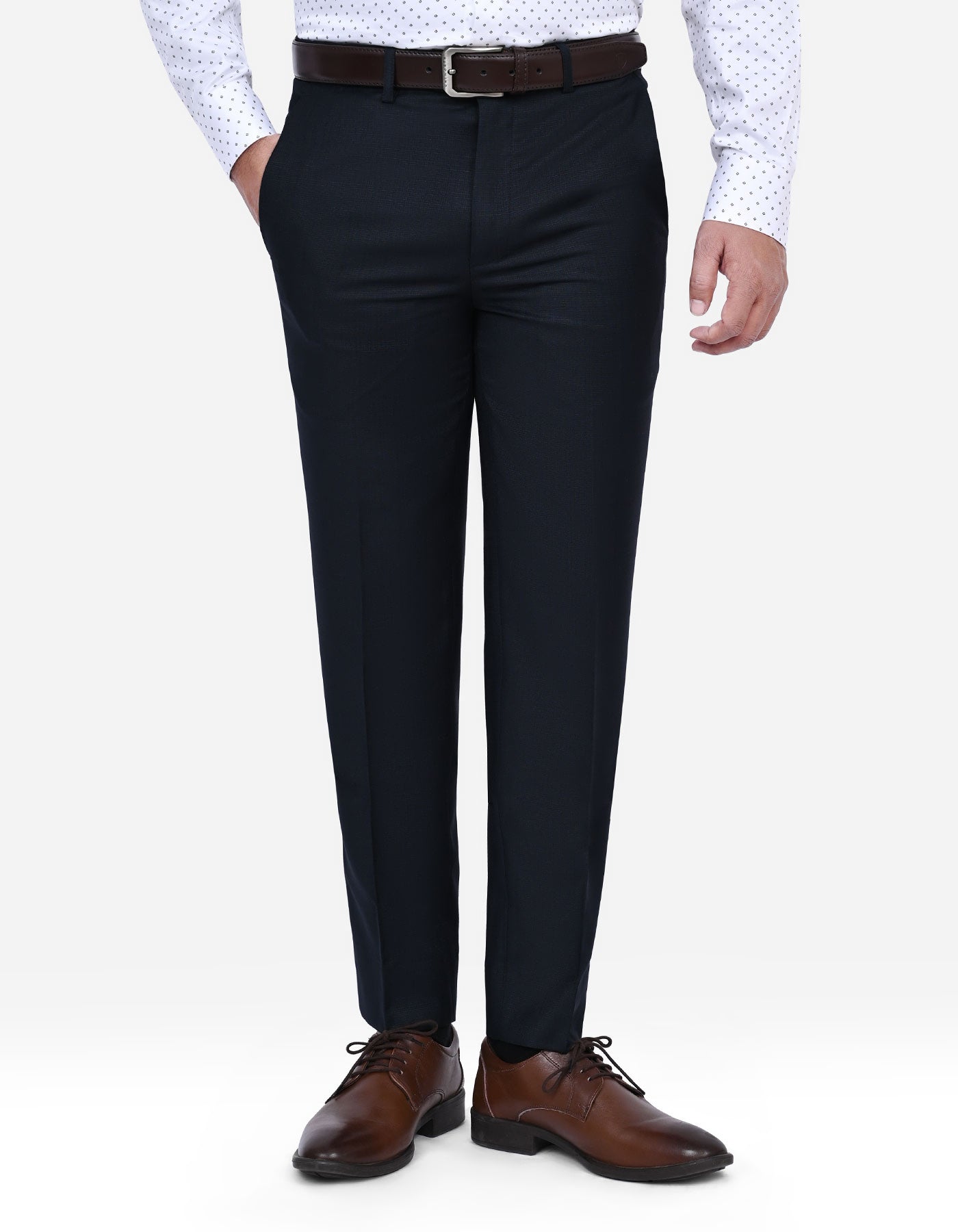 D Grey Texture Formal Trouser Smart Fit FT2706S-30