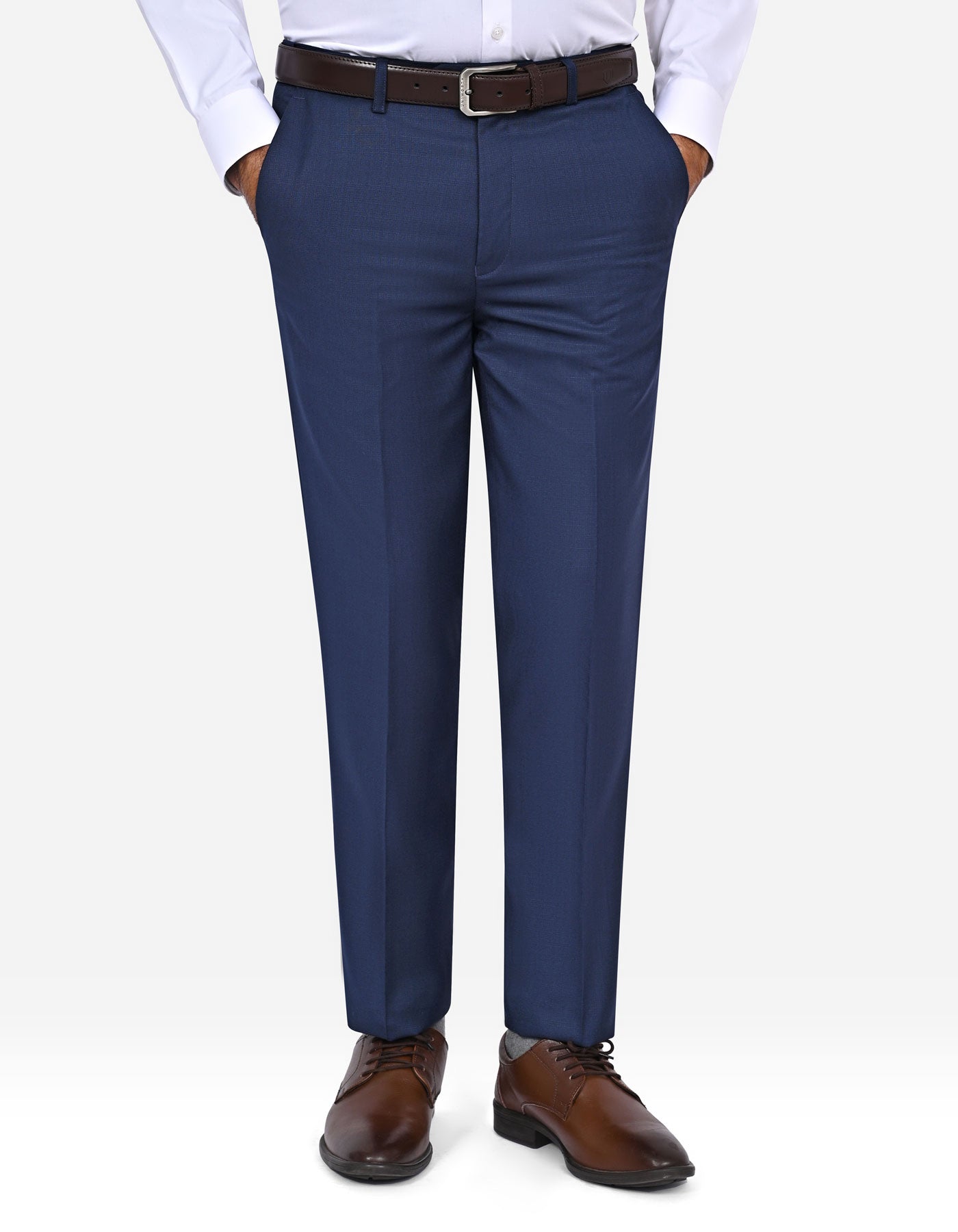 Navy Plain Formal Trouser Classic Fit FT2707-1C-30