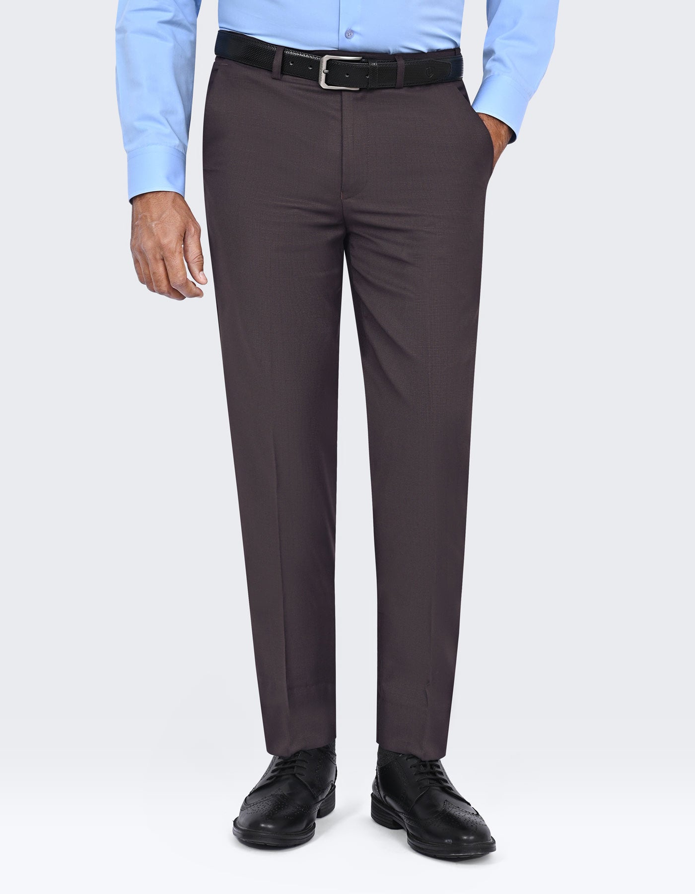 Chocolate Plain Formal Trouser Classic Fit FT2708-2C-30