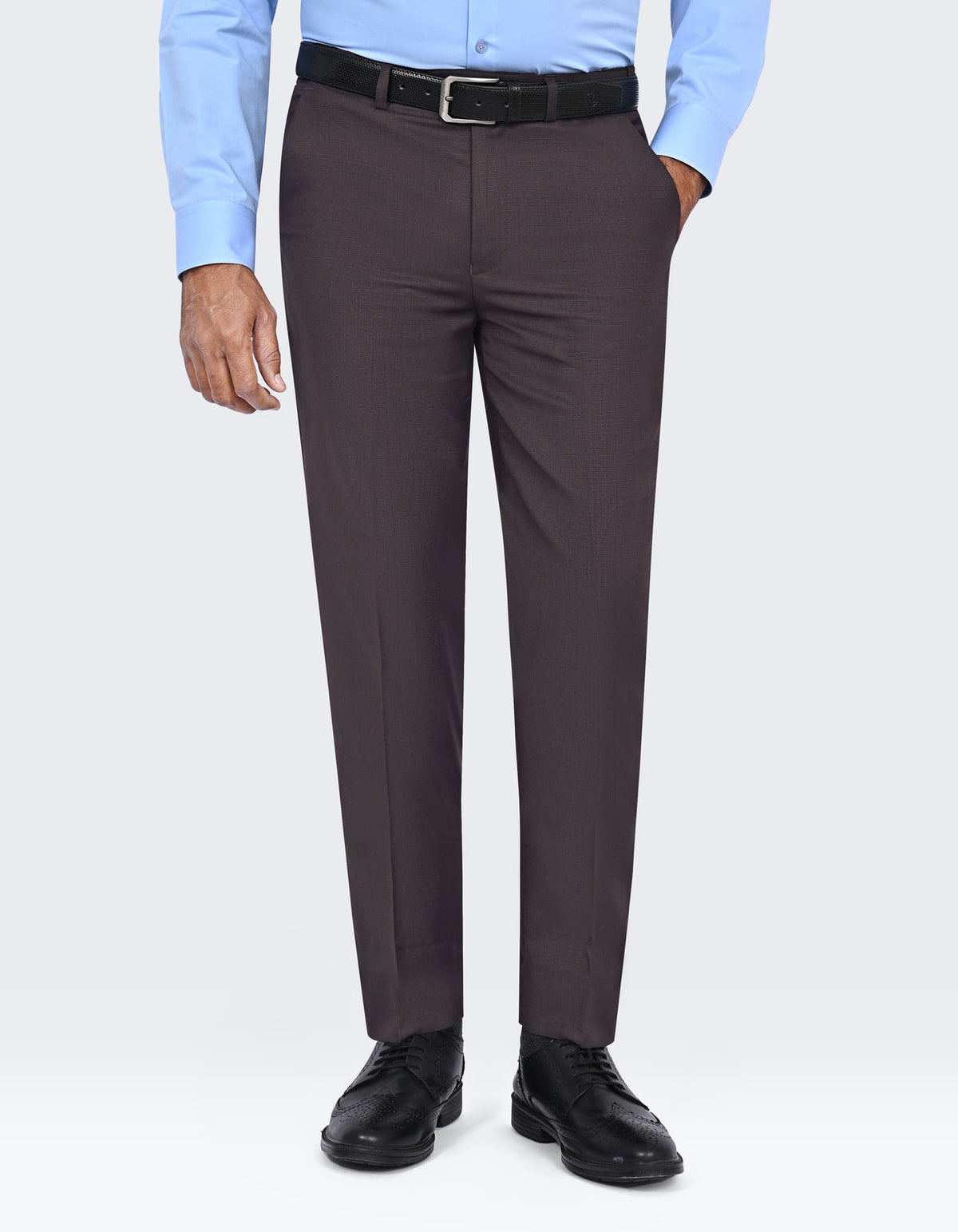 Chocolate Plain Formal Trouser Classic Fit FT2708-2C-30