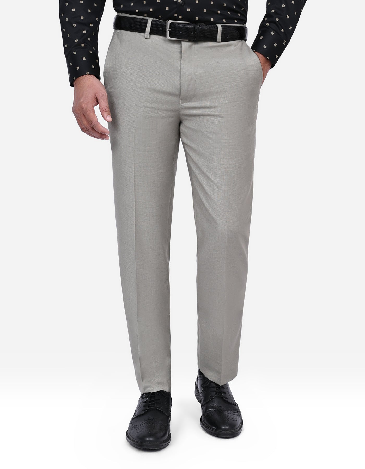 Taupe Texture Formal Trouser Smart Fit FT2709S-30