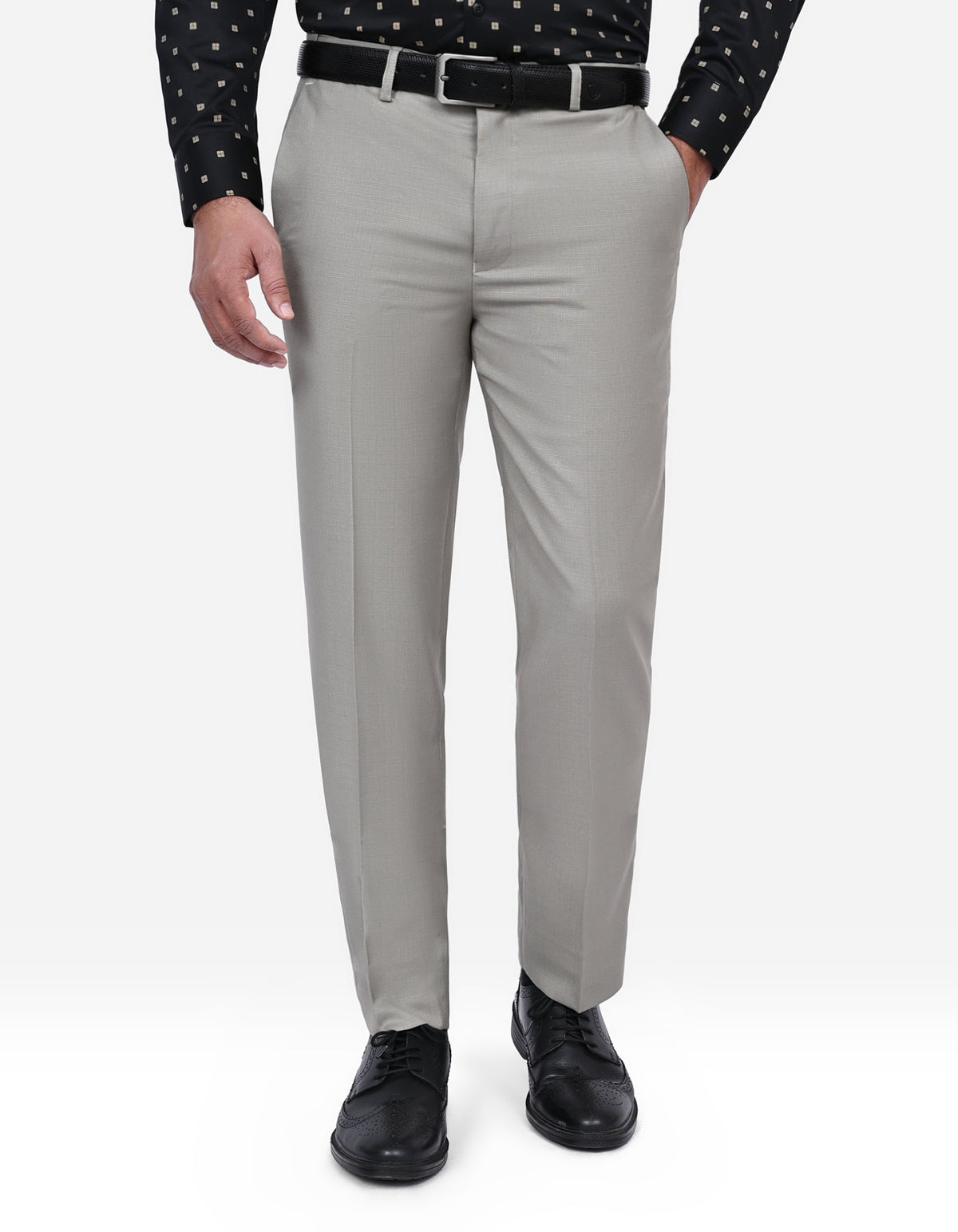 Taupe Texture Formal Trouser Smart Fit FT2709S-30