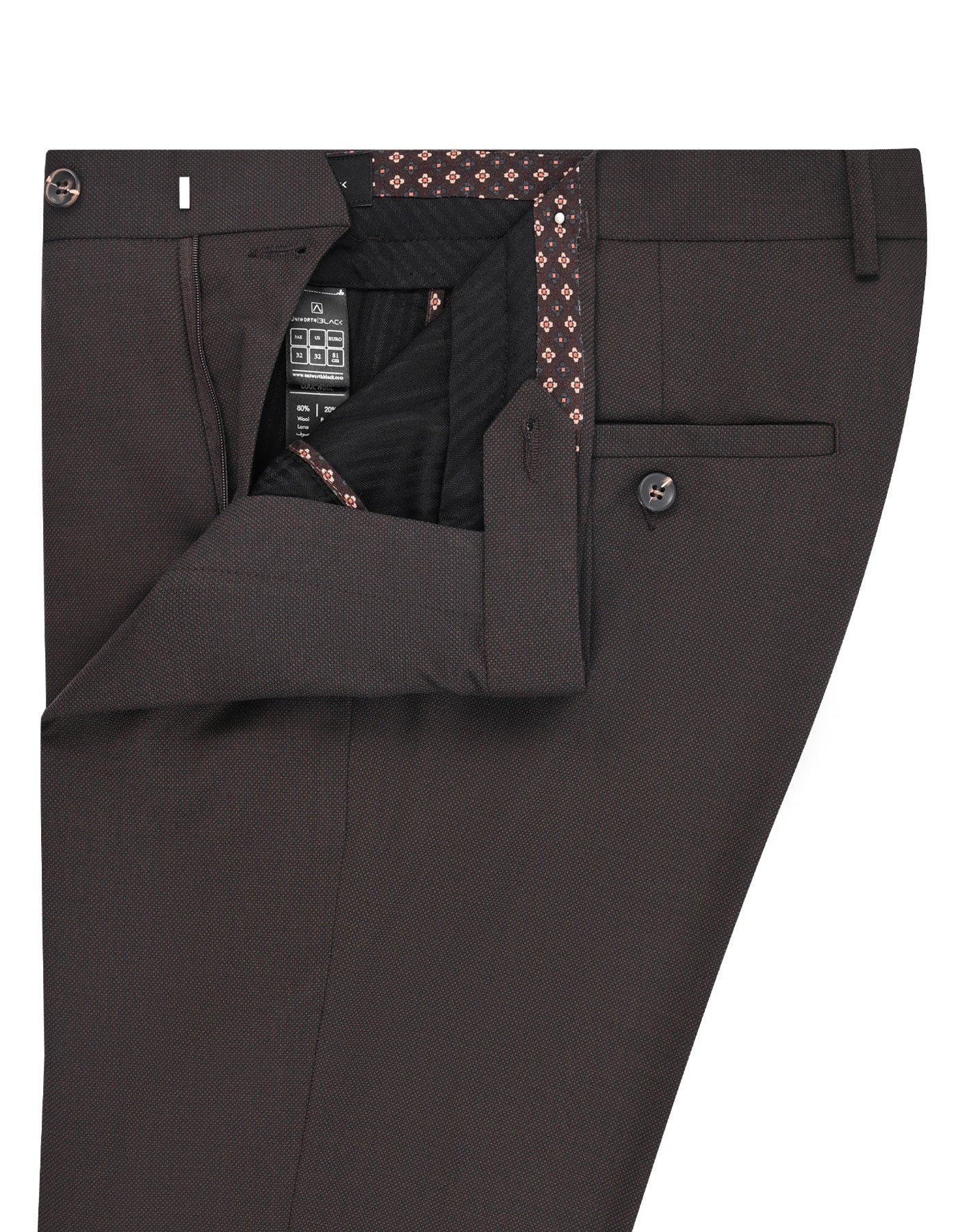 Chocolate Texture Formal Trouser Tailored Smart Fit FT2736S-34