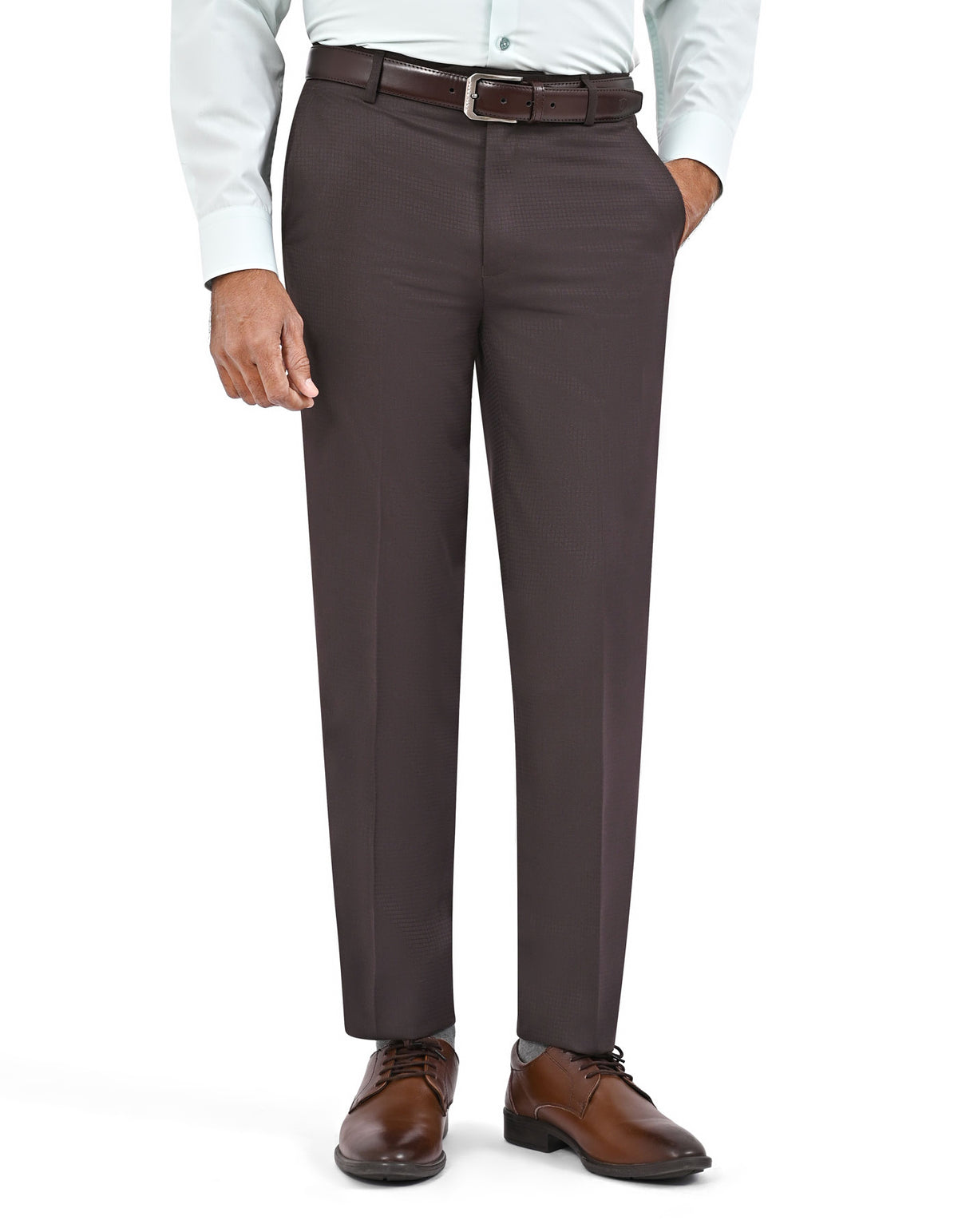 Chocolate Plain Formal Trouser Smart Fit FT2778-1S-30