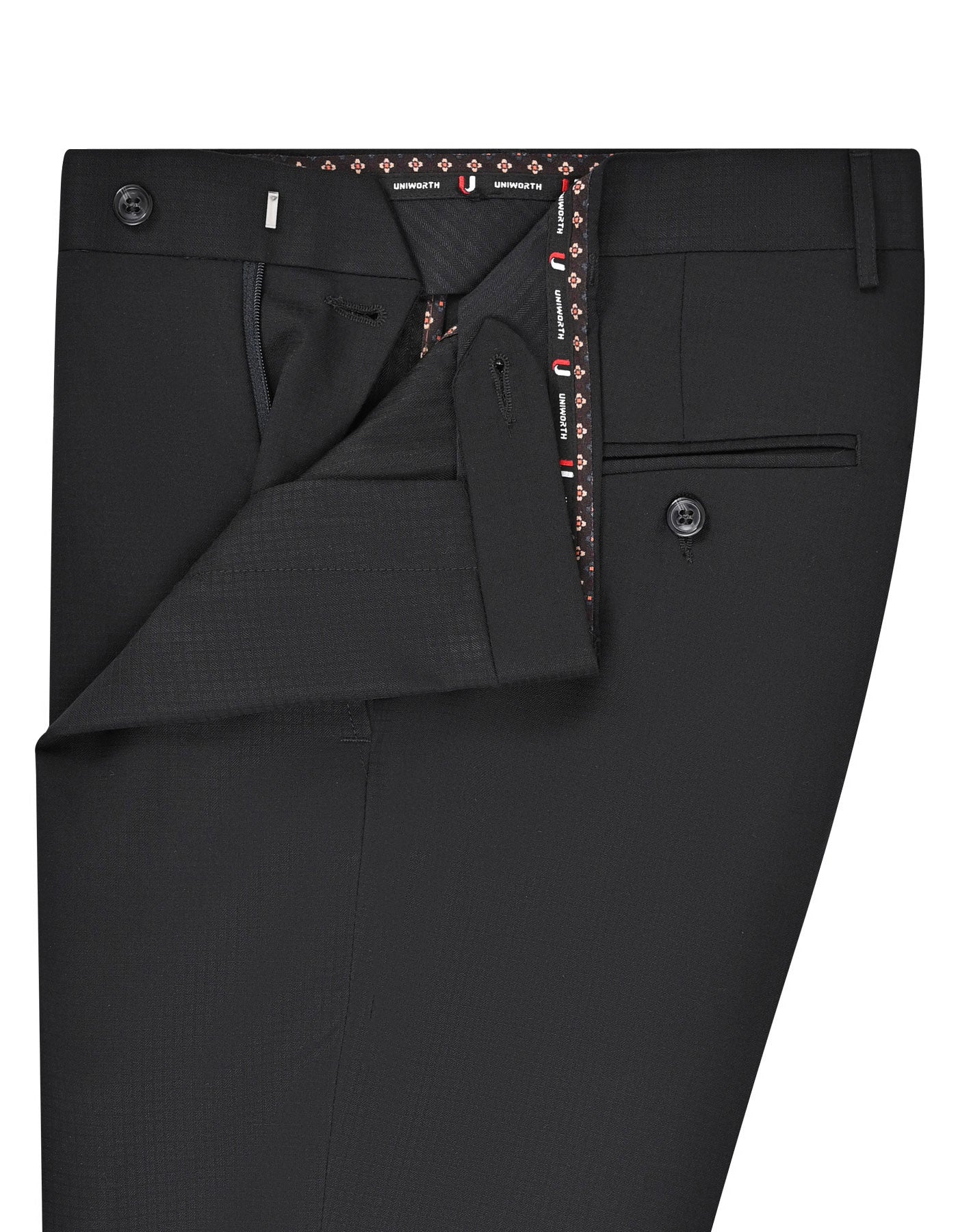 Black Plain Formal Trouser Classic Fit FT2780-1C-32