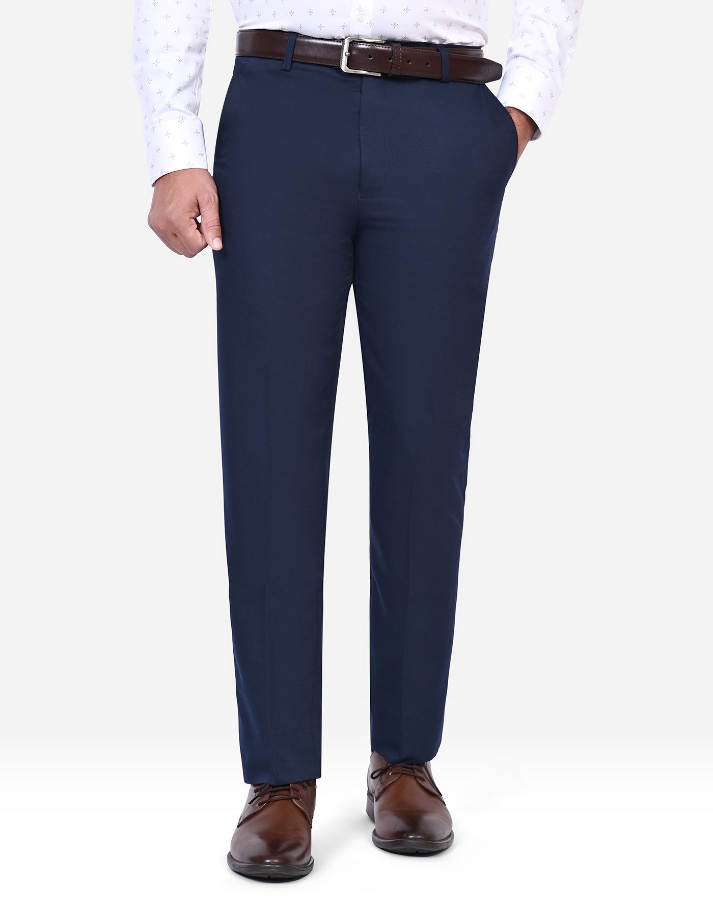 Navy Plain Formal Trouser Classic Fit FT445-7C-30