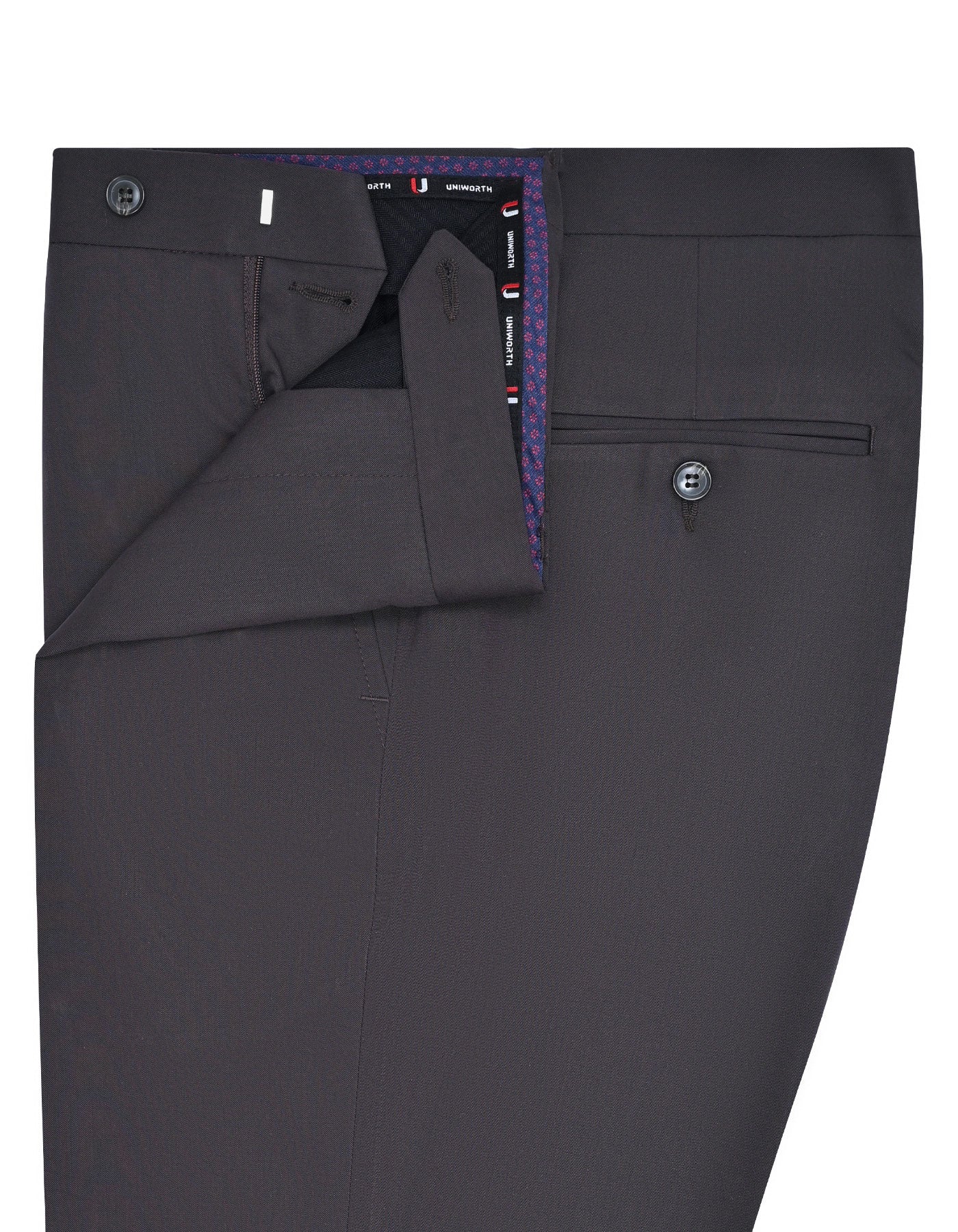 Chocolate Plain Formal Trouser Tailored Smart Fit FT446-2S-32