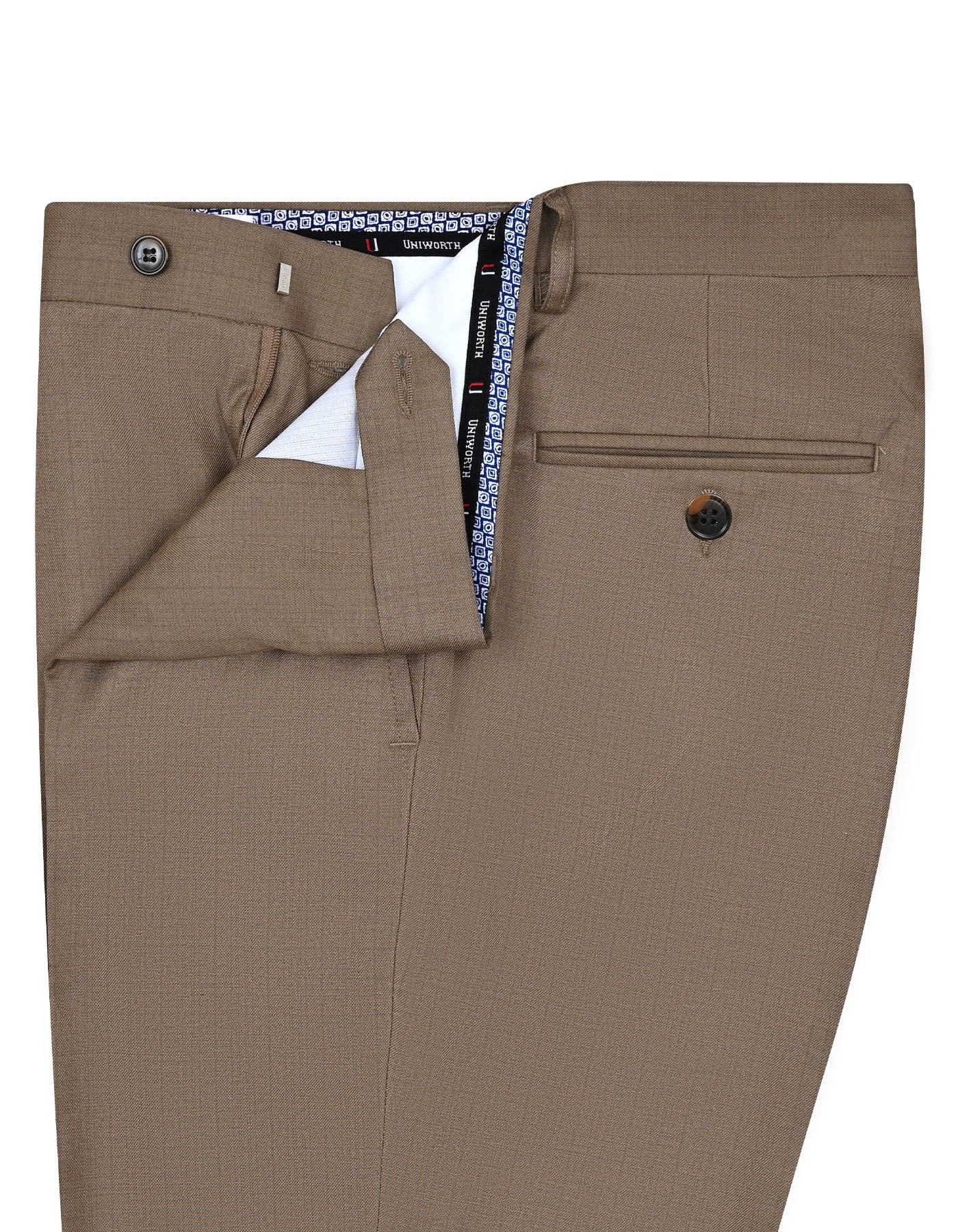L Brown Texture Formal Trouser Tailored Smart Fit FT461S-32