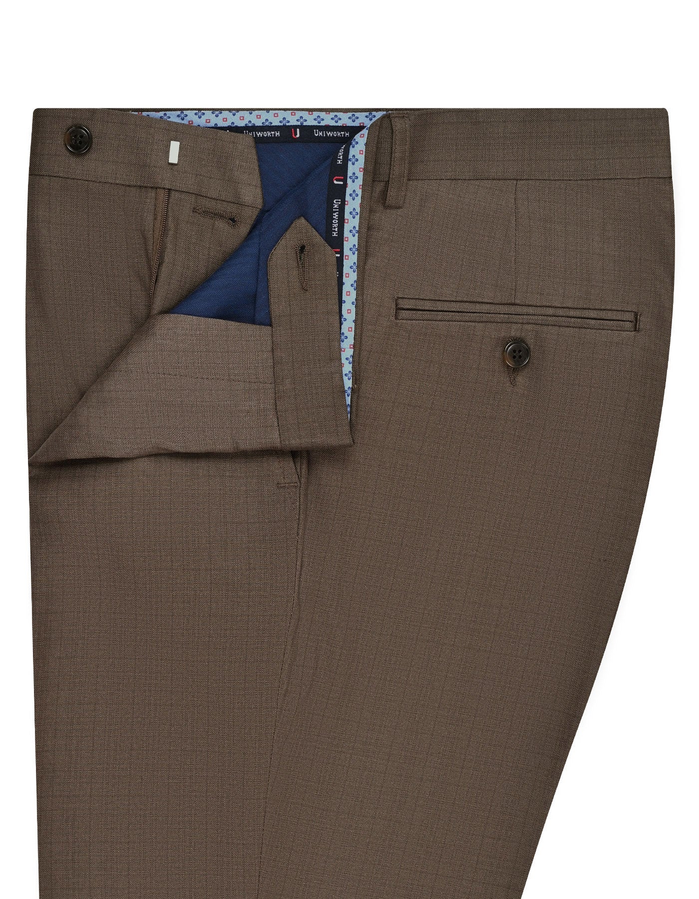 Brown Texture Formal Trouser Tailored Smart Fit FT464S-32